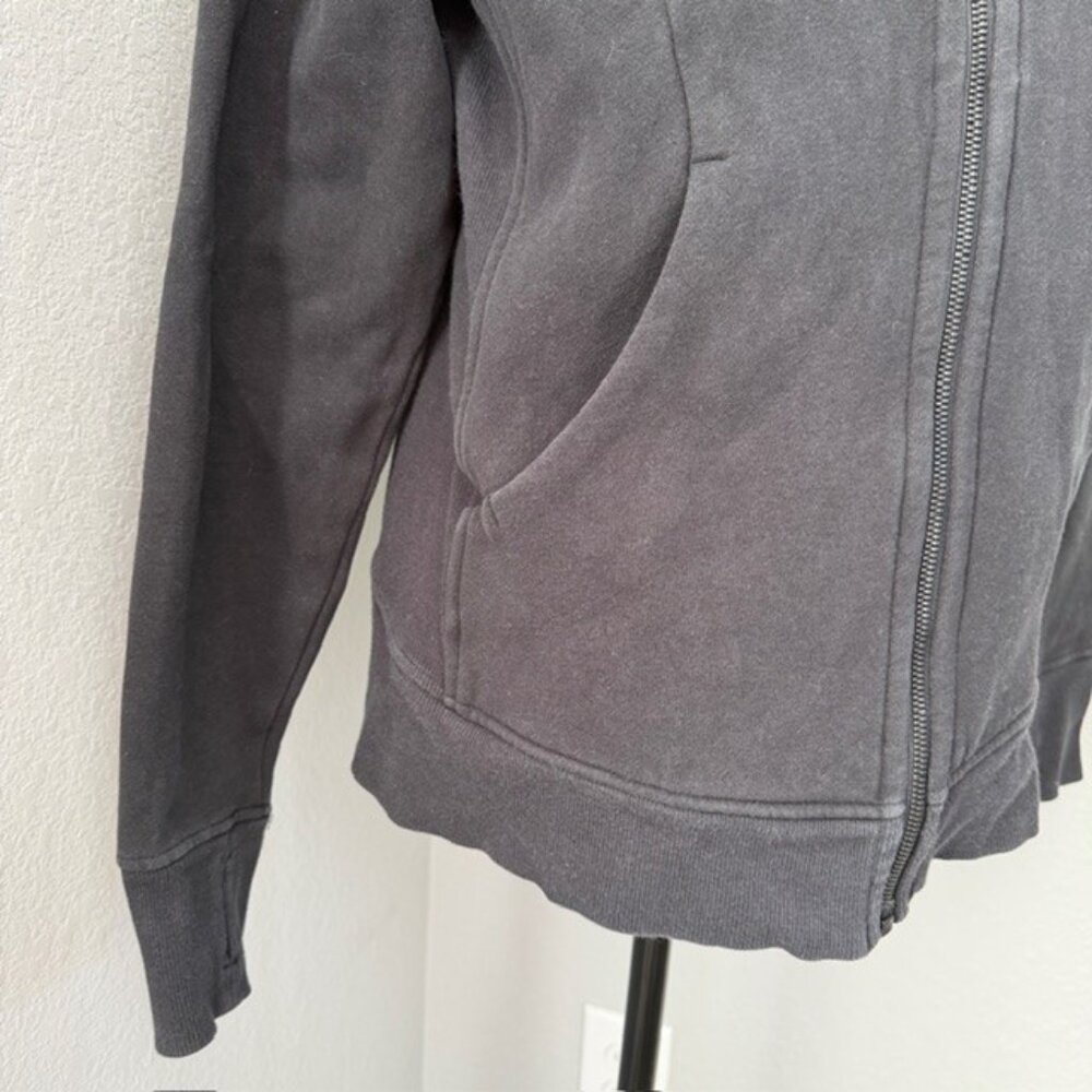 LULULEMON Scuba Full Zip Hoodie Sweatshirt Black Sz 10 - Picture 10 of 14